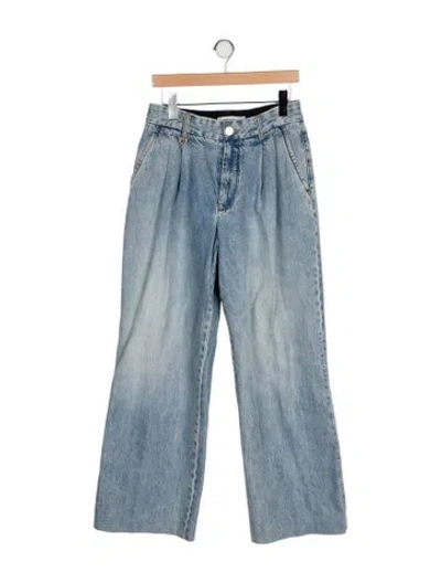 Pre-owned Zimmermann High-rise Wide Leg Jeans In Blue