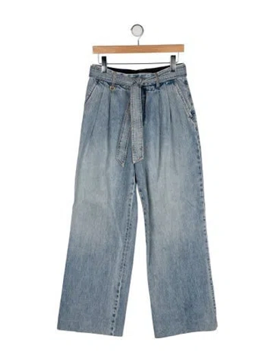 Pre-owned Zimmermann High-rise Wide Leg Jeans In Blue