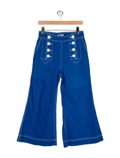 Pre-owned Zimmermann High-rise Wide Leg Jeans In Blue