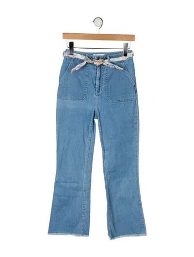 Pre-owned Zimmermann High-rise Wide Leg Jeans In Blue