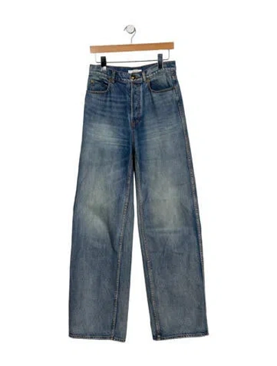 Pre-owned Zimmermann High-rise Wide Leg Jeans In Blue