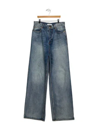 Pre-owned Zimmermann High-rise Wide Leg Jeans In Blue
