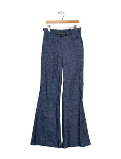 Pre-owned Zimmermann High-rise Wide Leg Jeans In Blue