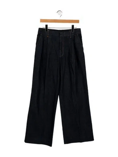 Pre-owned Zimmermann High-rise Wide Leg Jeans In Blue