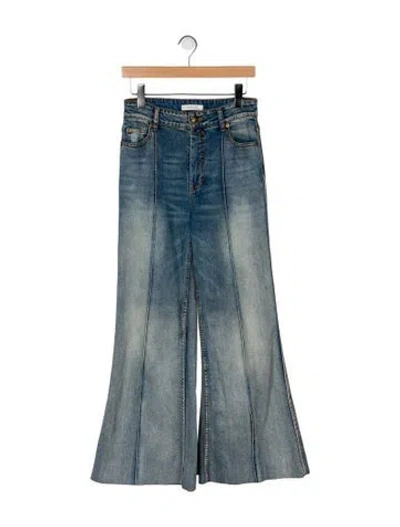 Pre-owned Zimmermann High-rise Wide Leg Jeans In Blue