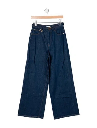 Pre-owned Zimmermann High-rise Wide Leg Jeans In Blue