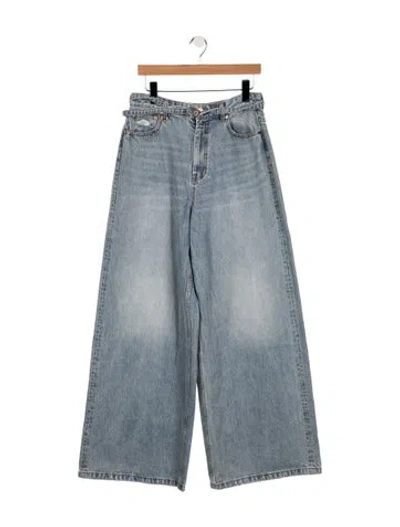 Pre-owned Zimmermann High-rise Wide Leg Jeans In Blue