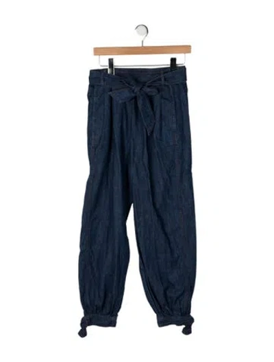 Pre-owned Zimmermann High-rise Wide Leg Jeans In Blue