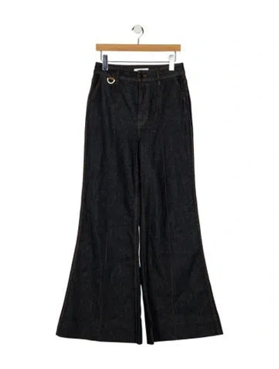 Pre-owned Zimmermann High-rise Wide Leg Jeans In Blue