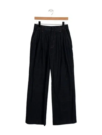 Pre-owned Zimmermann High-rise Wide Leg Jeans In Blue