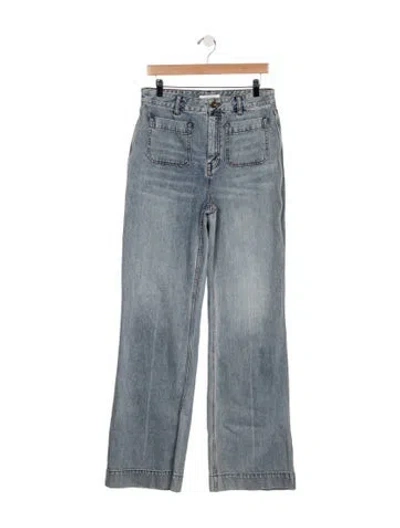 Pre-owned Zimmermann High-rise Wide Leg Jeans In Blue