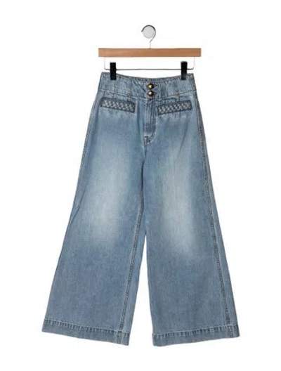 Pre-owned Zimmermann High-rise Wide Leg Jeans In Blue