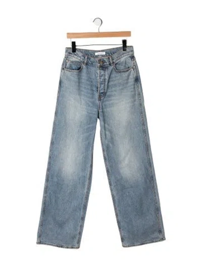 Pre-owned Zimmermann High-rise Wide Leg Jeans In Blue