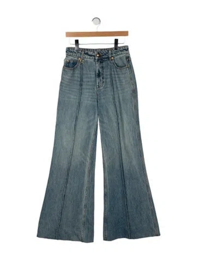 Pre-owned Zimmermann High-rise Wide Leg Jeans In Multi