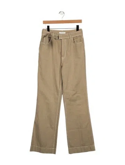 Pre-owned Zimmermann High-rise Wide Leg Jeans In Neutrals