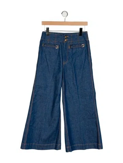 Pre-owned Zimmermann High-rise Wide Leg Jeans W/ Tags In Blue