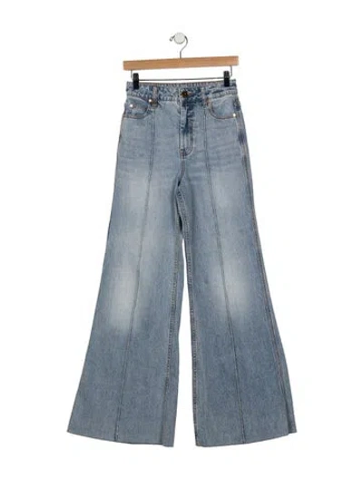 Pre-owned Zimmermann High-rise Wide Leg Jeans W/ Tags In Blue