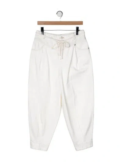 Pre-owned Zimmermann High-rise Wide Leg Jeans In White