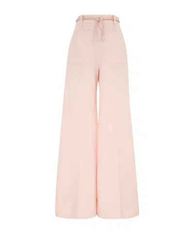 Zimmermann Illuminate Linen Wide Leg Pant In Orange
