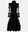 Zimmermann Hypnotic Applique Silk Organza Gown In Black
