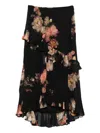 Zimmermann Hypnotic Asymmetric Midi Skirt In Multi
