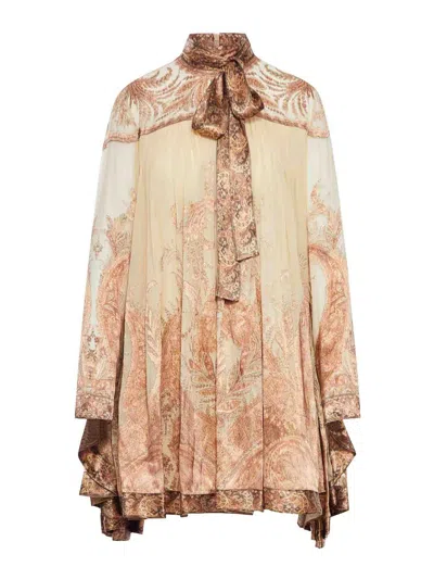 ZIMMERMANN HYPNOTIC BATMAN SLEEVE MINI DRESS