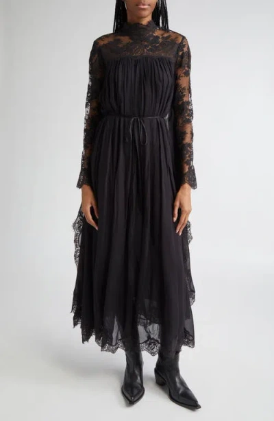 Zimmermann Hypnotic Batwing Sleeve Maxi Dress In Black