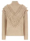 Zimmermann Hypnotic Bauble Pompom-detail Sweater In Brown