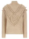Zimmermann Hypnotic Bauble Pompom-detail Sweater In Neutral