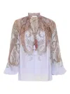 Zimmermann Hypnotic Billow Blouse Clothing In Blue