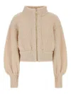 Zimmermann Ivory Boucle Hypnotic Bomber Jacket In Neutral