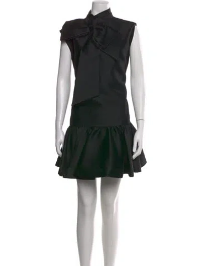 Pre-owned Zimmermann Hypnotic Bow Mini Dress Mini Dress W/ Tags In Black