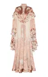 Zimmermann Hypnotic Burnout Dress In Neutral