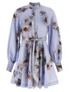 Zimmermann Hypnotic Mini Dress In Blue