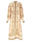 Zimmermann Hypnotic Buttoned Midi Dress In Neutral