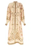 Zimmermann Hypnotic Buttoned Midi Dress In Pink