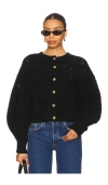 Zimmermann Illustration Pointelle Cardigan In Black