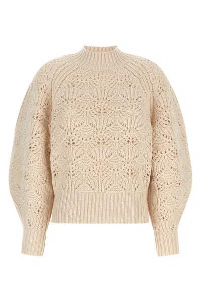 Zimmermann 'hypnotic Cable Knit' Sweater In Sand