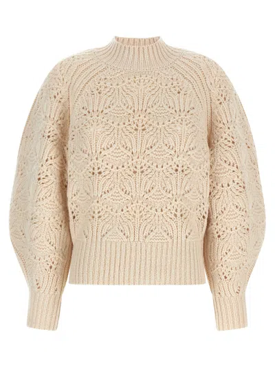 Zimmermann 'hypnotic Cable Knit' Sweater In Sand