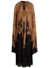 Zimmermann Hypnotic Cape-effect Chiffon Maxi Dress In Multi