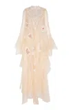 Zimmermann Hypnotic Cascading Silk Gown In Ivory