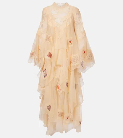 ZIMMERMANN HYPNOTIC CASCADING SILK ORGANZA GOWN