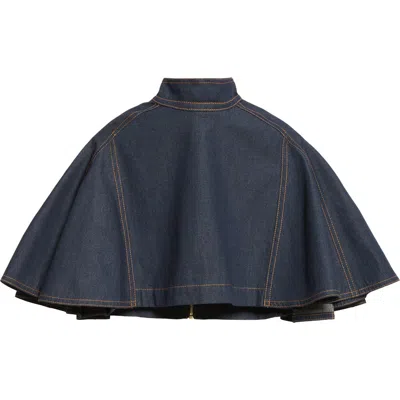Zimmermann Hypnotic Denim Cape Top In Blue