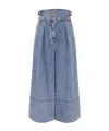 Zimmermann Hypnotic Denim Culotte In Multi