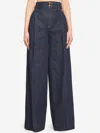Zimmermann Hypnotic Denim Tailored Cotton Blend Pant In Blue