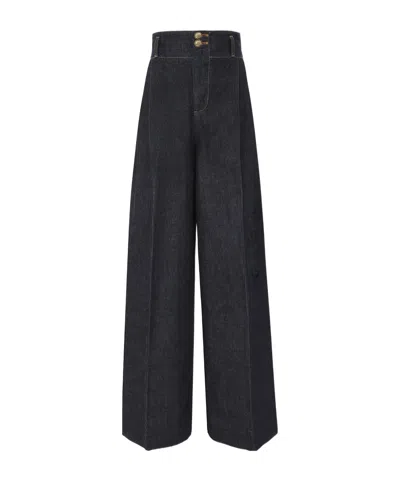 Zimmermann Hypnotic Denim Tailored Pant In Black