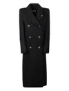 Zimmermann Hypnotic Double-breasted Wool-blend Coat In Black