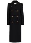 Zimmermann Hypnotic Double-breasted Wool-blend Coat In Black