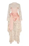 Zimmermann Hypnotic Draped Silk-satin Dress In Light Pink