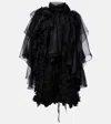 Zimmermann Hypnotic Floral-applique Minidress In Black